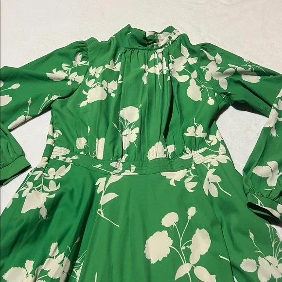 eShakti Floral high neck Long Sleeve Dress NWOT Cottagecore garden party - Picture 6 of 13